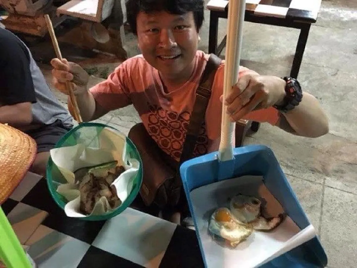 ไอเดียบรรเจิด!ร้านอาหารเมืองจันทน์ใช้ภาชนะสุดแปลกเสิร์ฟลูกค้า