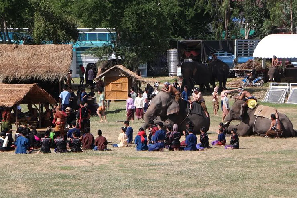 ช้างสุรินทร์จัดซ้อมใหญ่แสดงความอาลัยในหลวงร.9