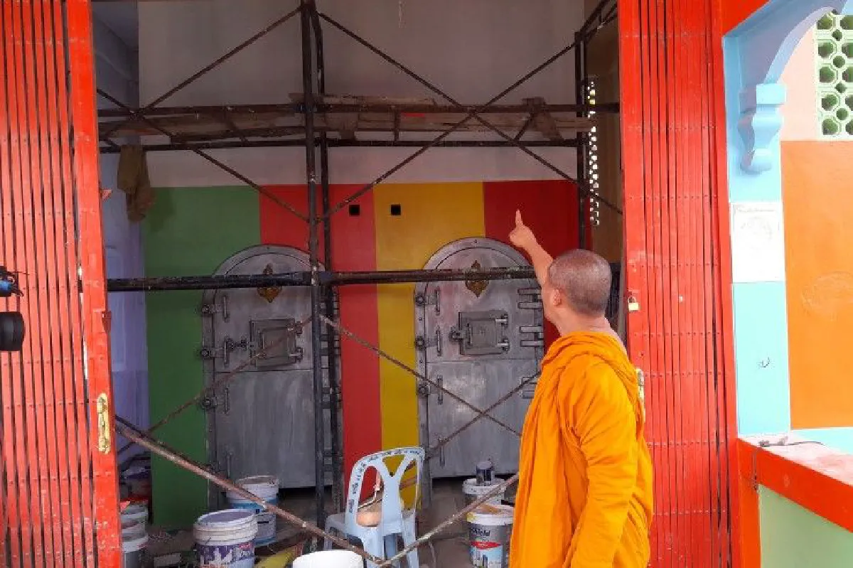 ฮือฮา!วัดดังโคราชสร้าง "เมรุ7สี"  แฝงธรรมะ