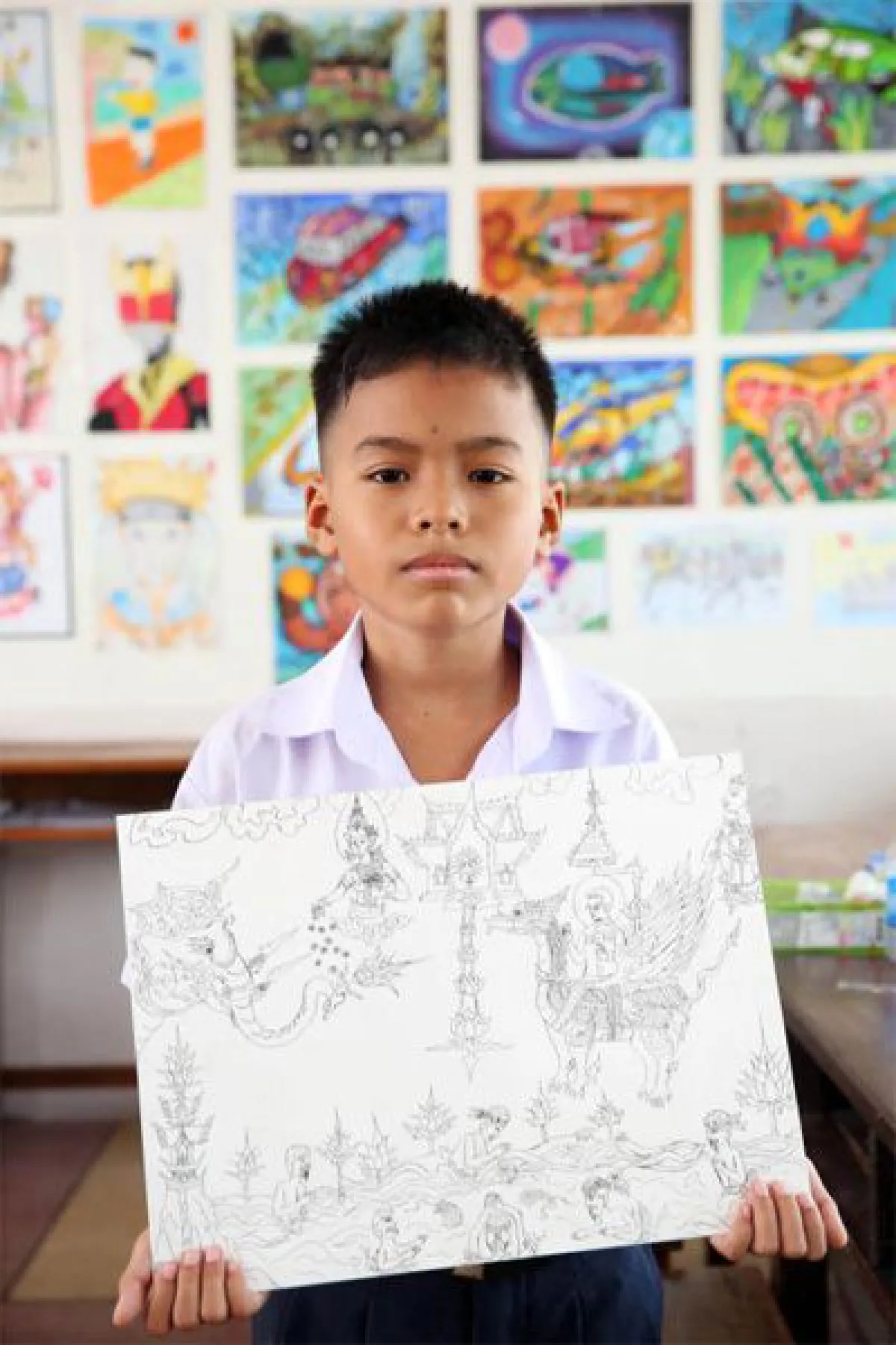 พระบรมสาทิสลักษณ์ ในหลวงรัชกาลที่ 9 จากแรงบันดาลใจของเด็กๆ