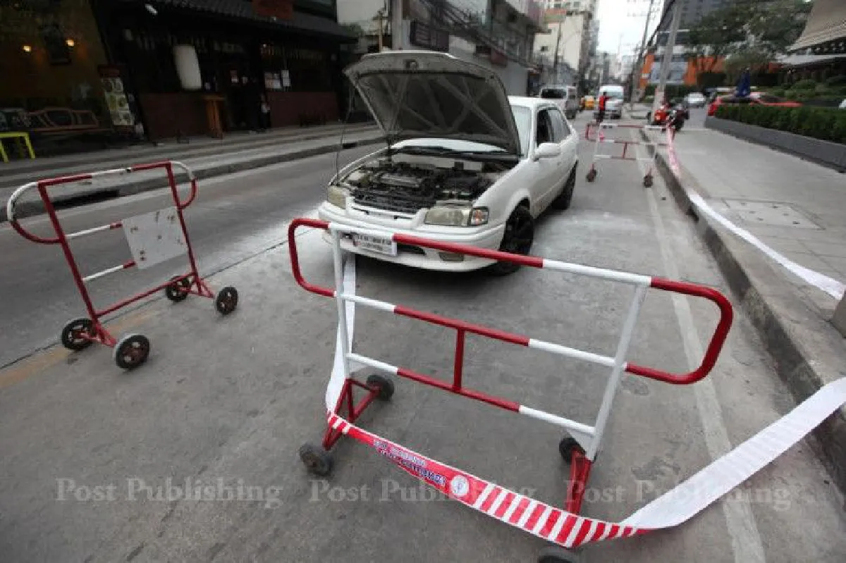 หนุ่มทะเลาะแฟนในรถก่อนจุดไฟเผาบาดเจ็บในซอยสุขุมวิท22