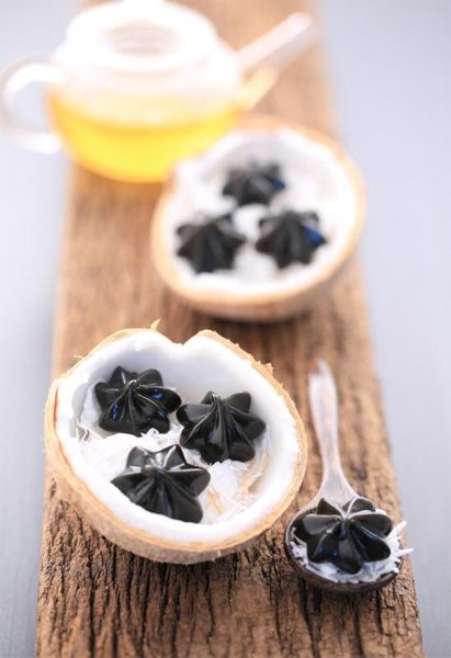 ขนมไทยหัวใจ minimal ขนมเปียกปูนกาบมะพร้าวกะทิสด