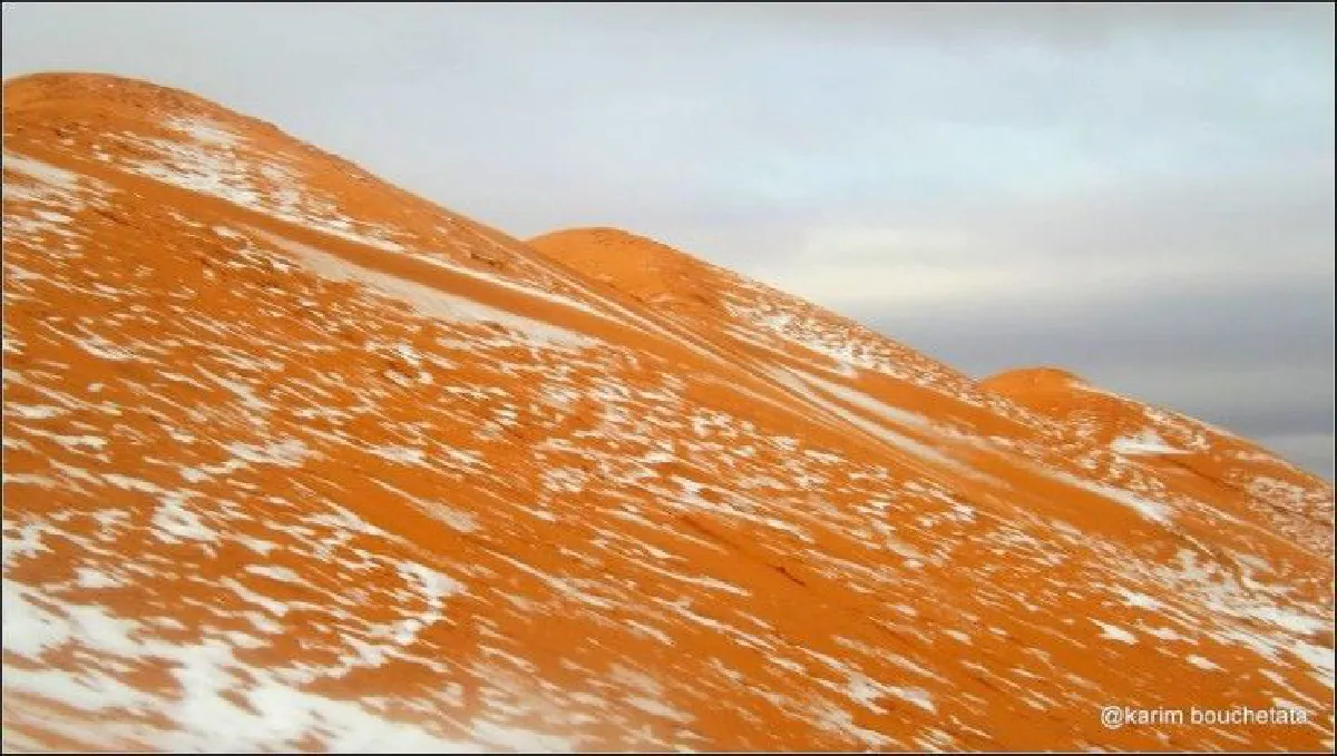 ชมความสวยงามของหิมะในทะเลทรายซาฮารา ครั้งแรกในรอบ 40 ปี