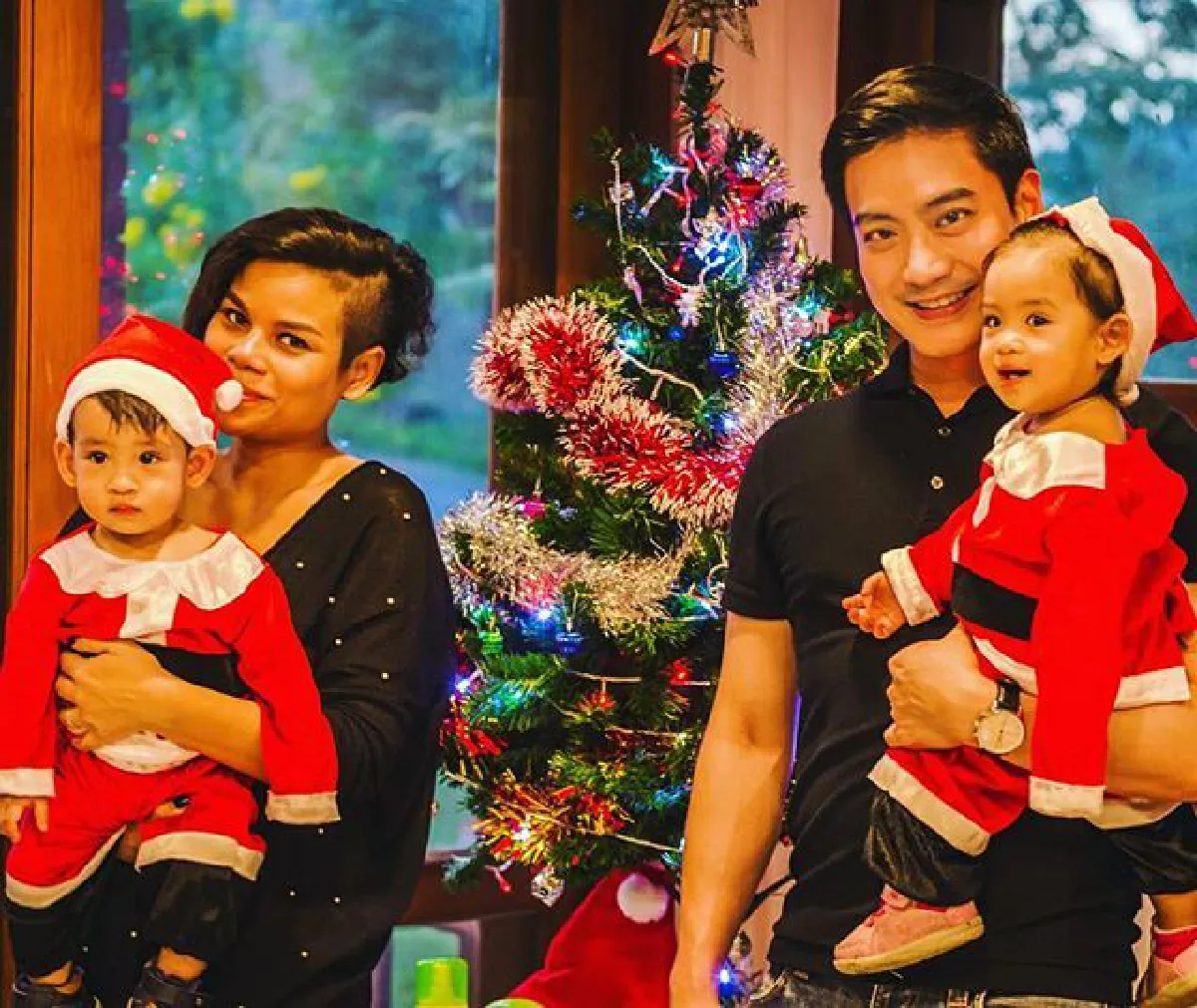 10 ภาพสุขสันต์ หมอโอ๊ค-โอปอล์ พาลูกแฝดพักผ่อนบ้านหรูที่เขาใหญ่