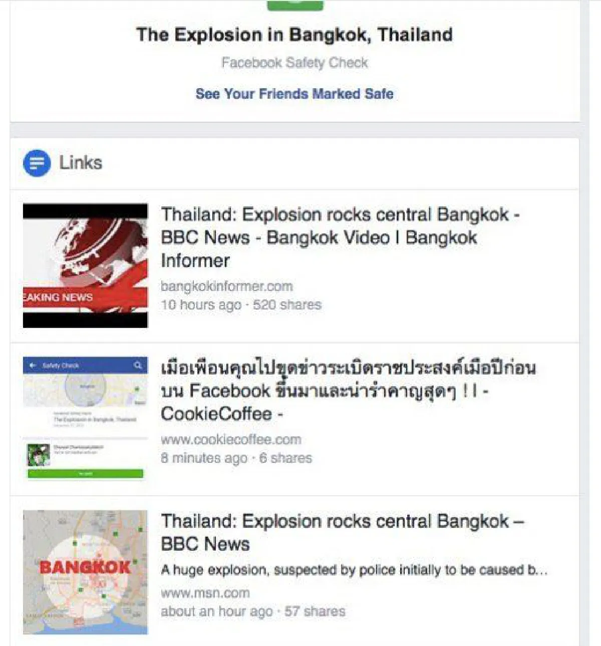 Facebook defends false 'bomb in Bangkok' alert (Updated)