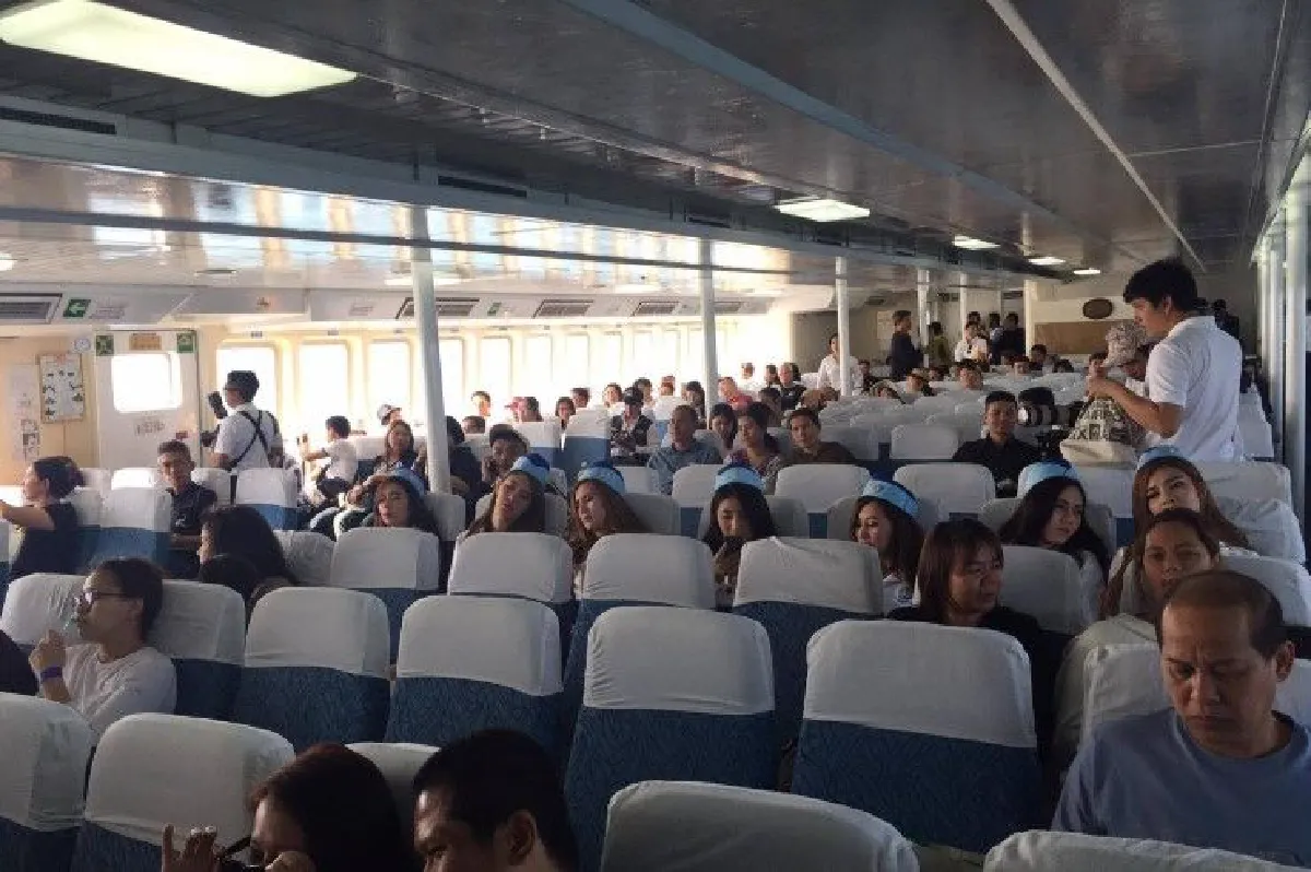 ทดลองเดินเรือเฟอร์รี่พัทยา-หัวหินต้องยกเลิกเหตุมีมรสุมในอ่าวไทย