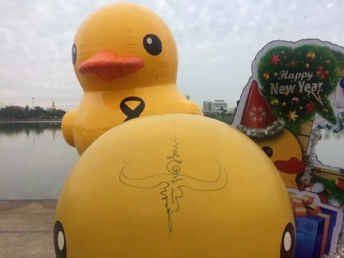 เทศบาลนครอุดรฯประกาศตามล่าหนุ่มมือบอนลงยันต์เป็ดเหลือง