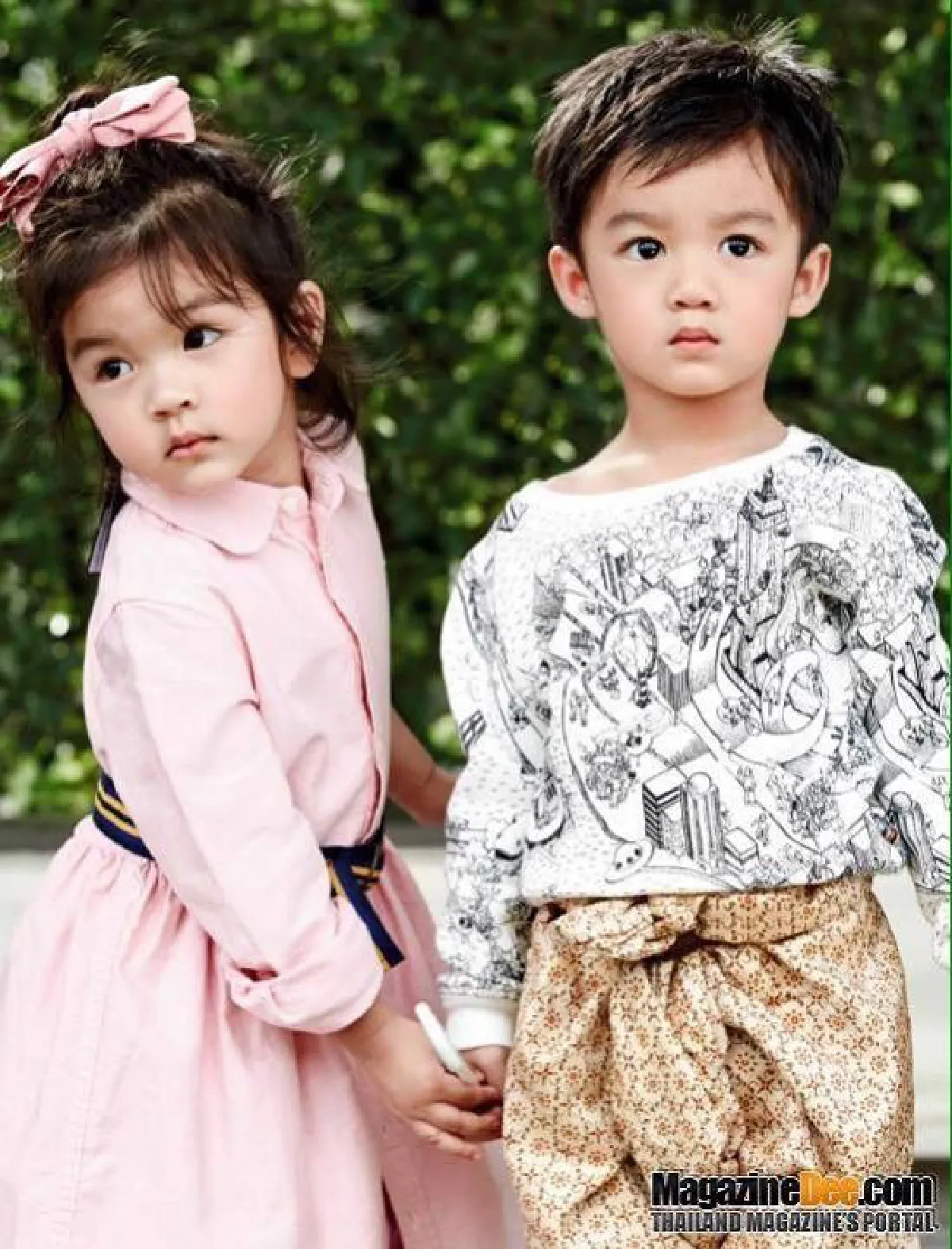 น่ารักน่าเอ็นดู! น้องมะลิ-น้องณดล ถ่ายแบบขึ้นปกนิตยสารแพรว