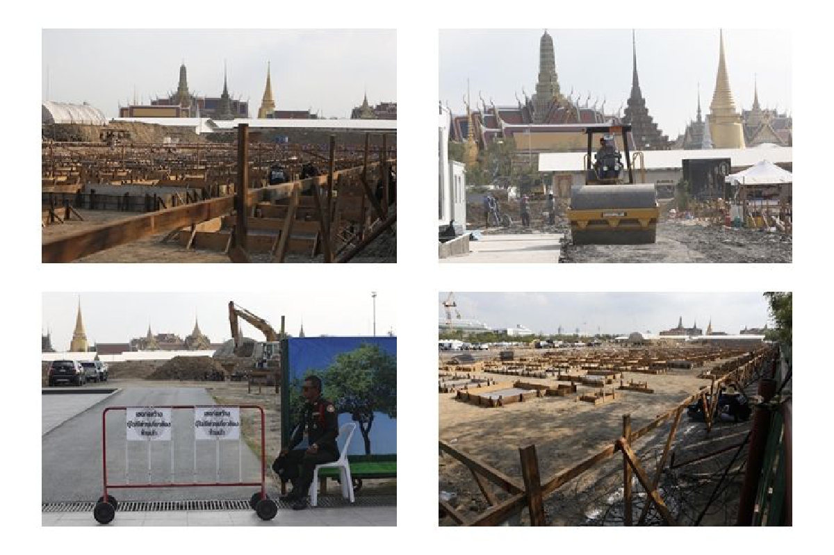 เจ้าหน้าที่เริ่มก่อสร้างพระเมรุมาศถวายพระเพลิงพระบรมศพ เจ้าหน้าที่เริ่มก่อสร้างพระเมรุมาศถวายพระเพลิงพระบรมศพ