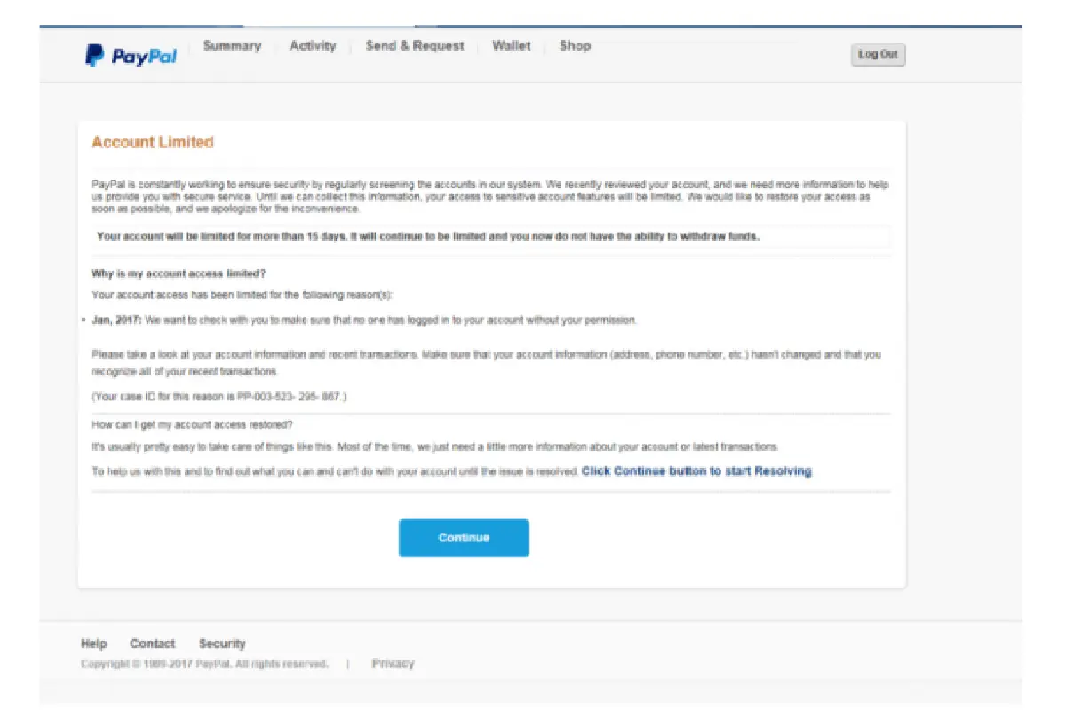 ผู้ใช้ "PayPal" กำลังตกอยู่ในอันตรายด้วยกลโกงของแฮกเกอร์