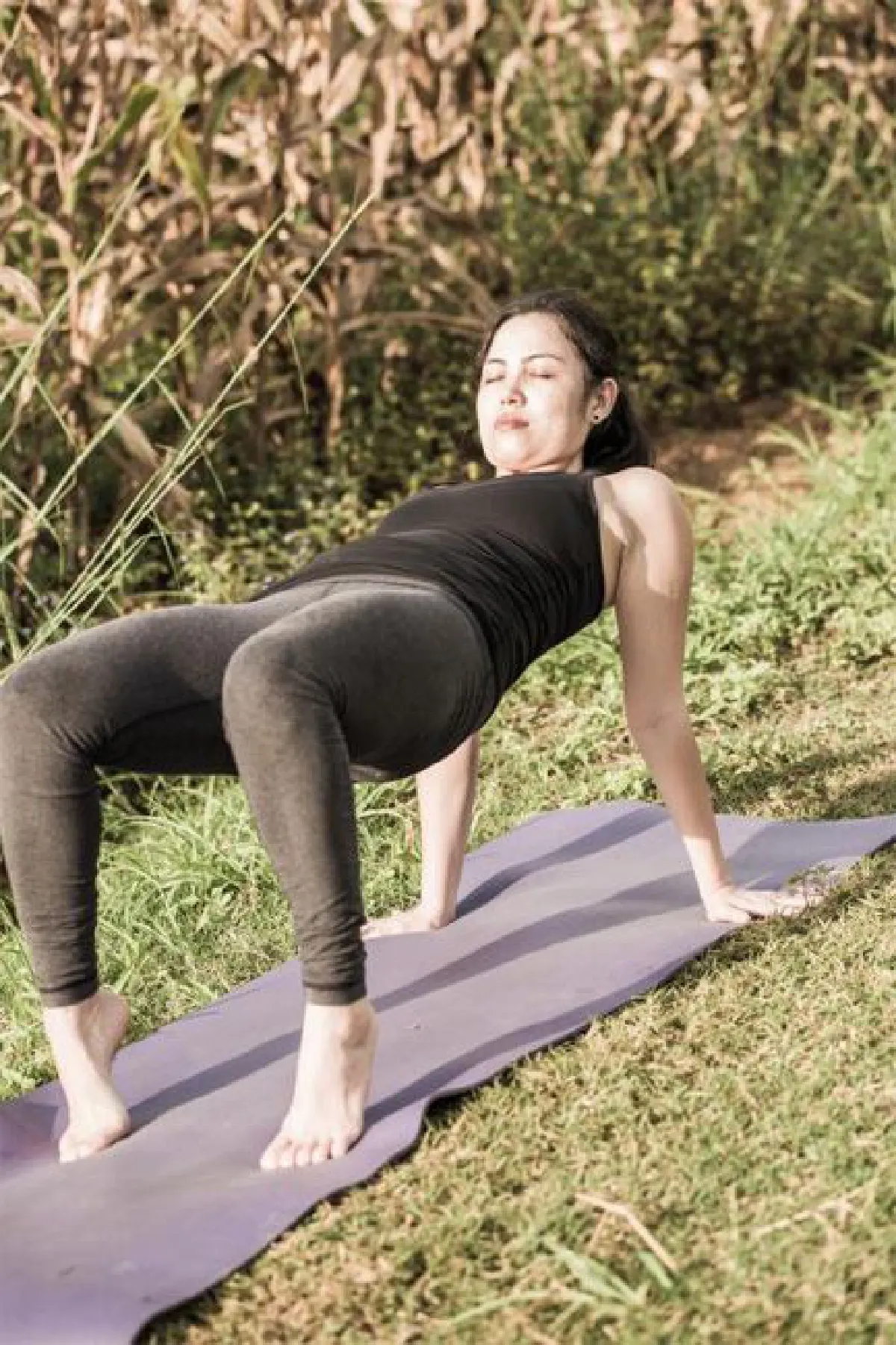 การฝึกโยคะท่ากระดาน ดันกระดูกสะบักขึ้นสู่เบื้องบน เปิดช่องอกและซี่โครงสู่ท้องฟ้า