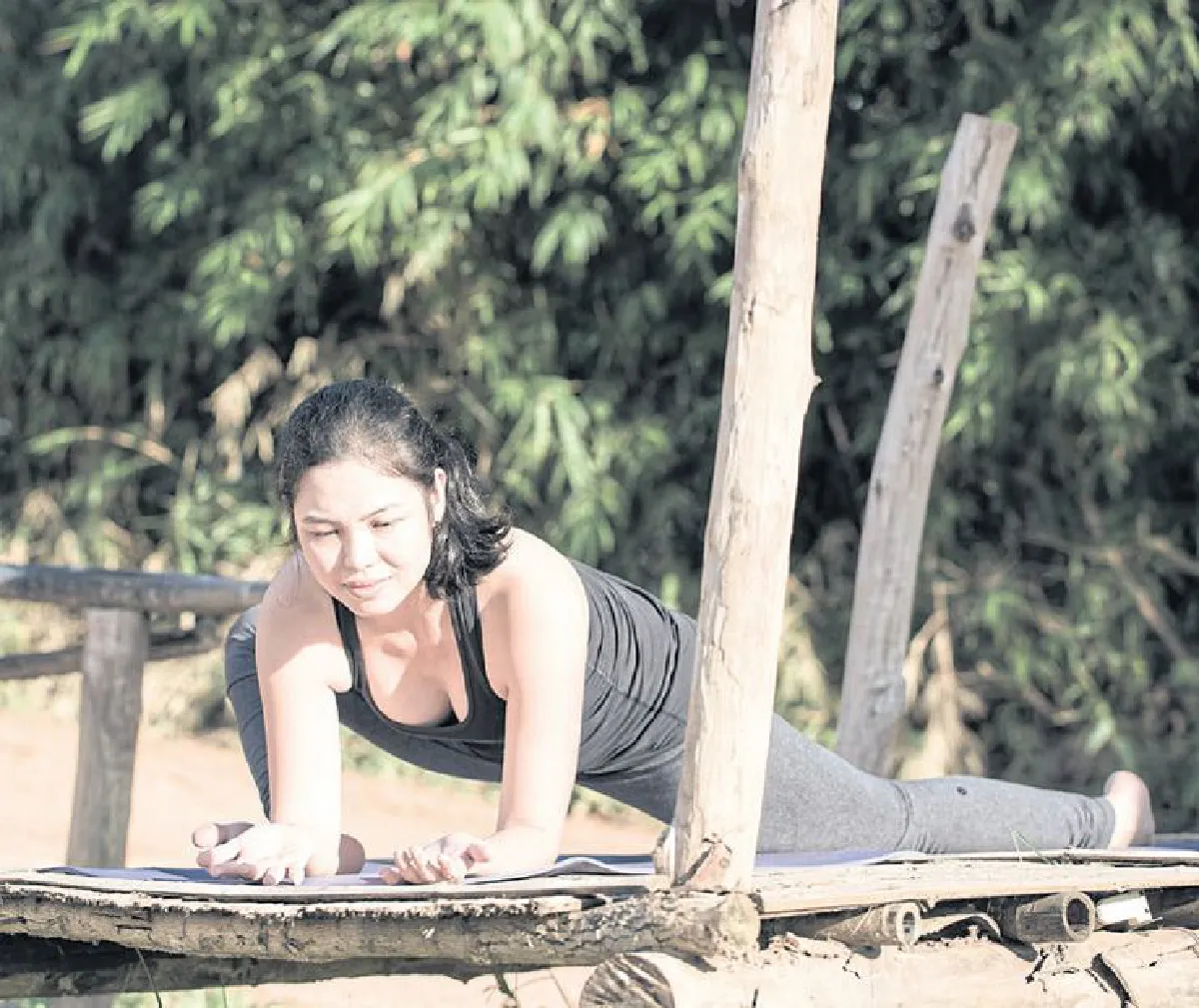 Utthan Pristhasana Variation (The Lizard Pose Variation)