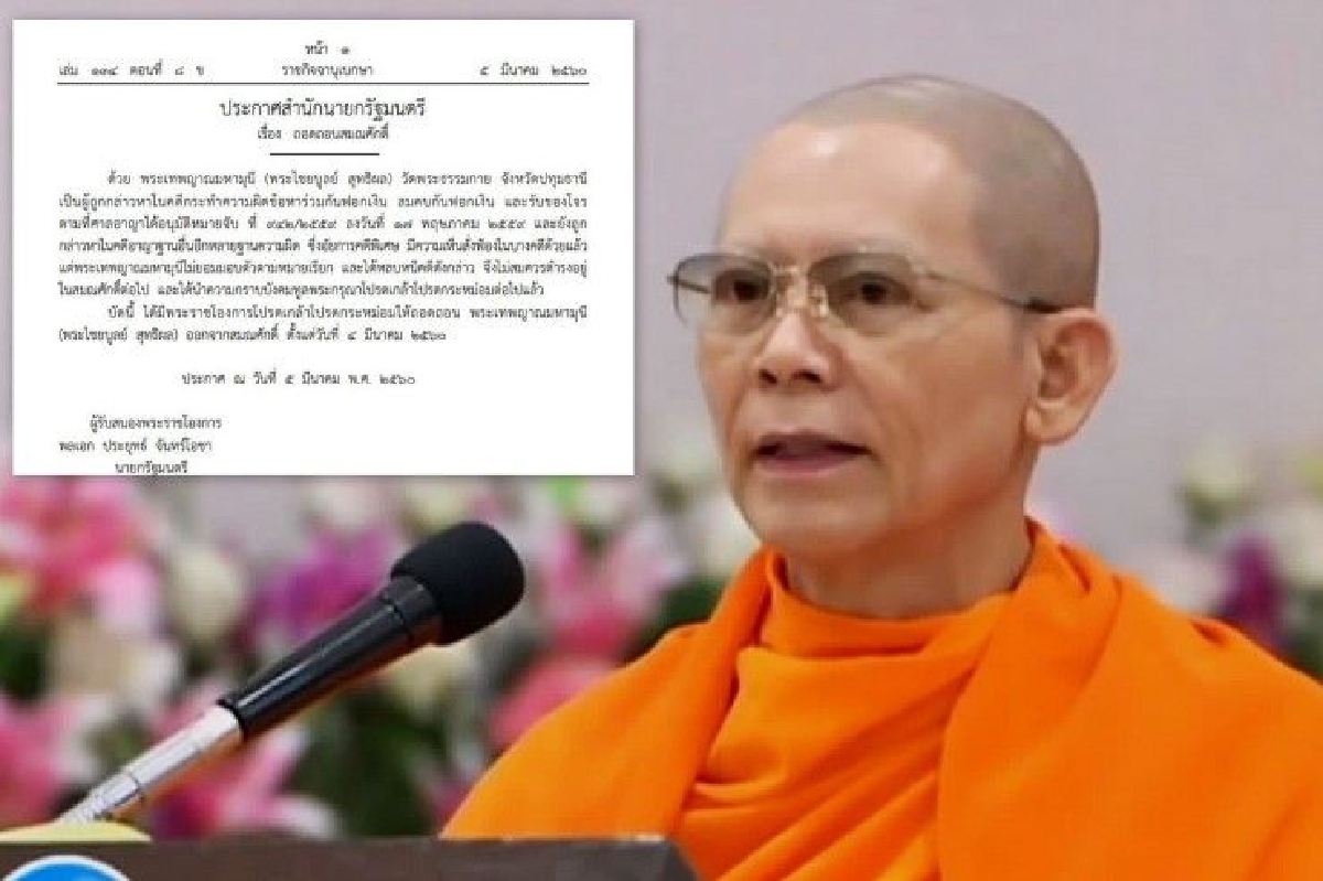 ประกาศสำนักนายกฯ ถอดถอดสมณศักดิ์ "ธัมมชโย" ประกาศสำนักนายกฯ ถอดถอดสมณศักดิ์ "ธัมมชโย"