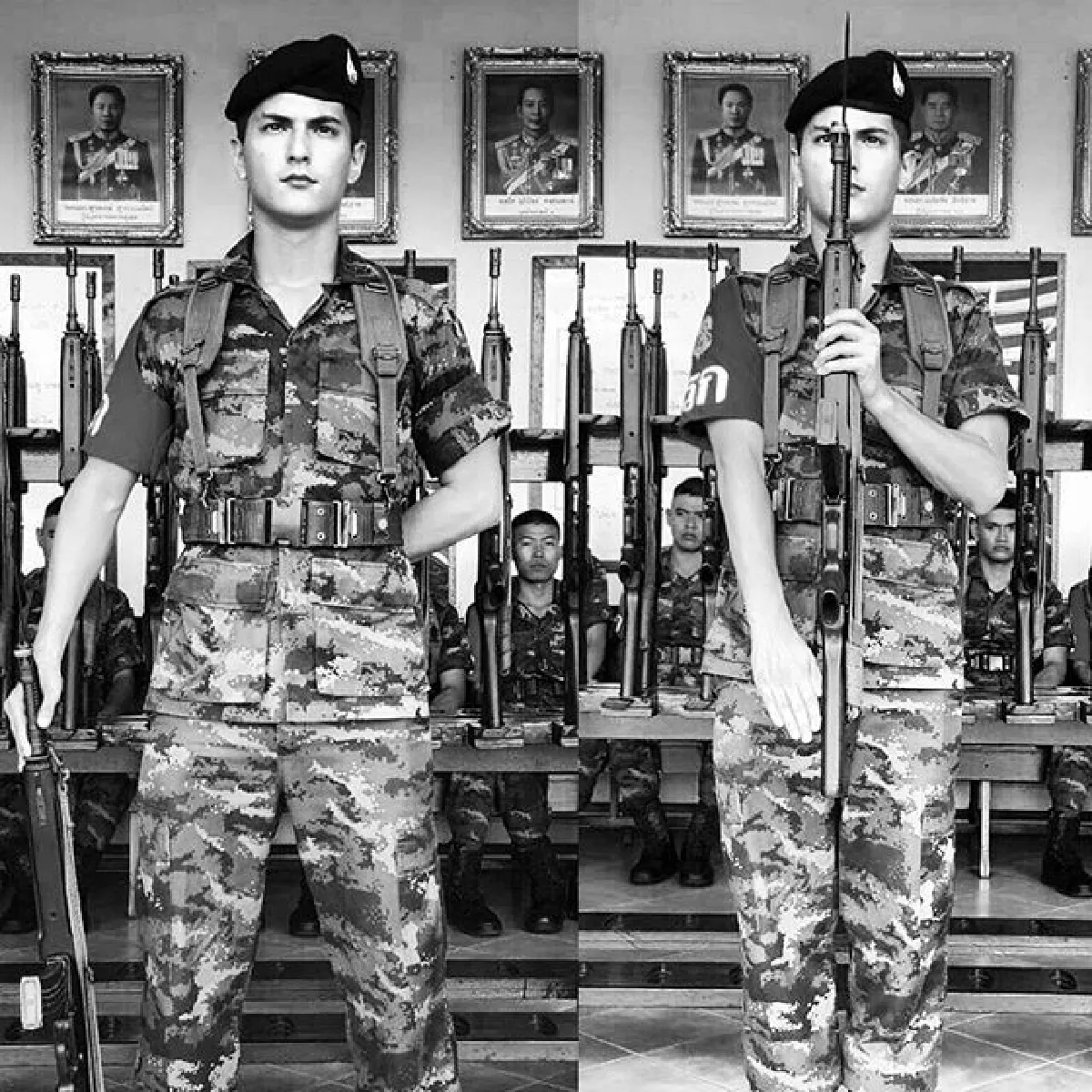 10 ภาพความเท่ พลทหารชิน ชินวุฒ กับความภูมิใจได้รับใช้ชาติ