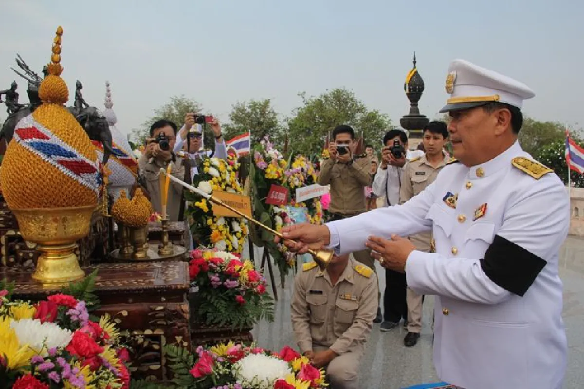 กาญจน์ถวายสักการะวันสวรรคตพระนเรศวร