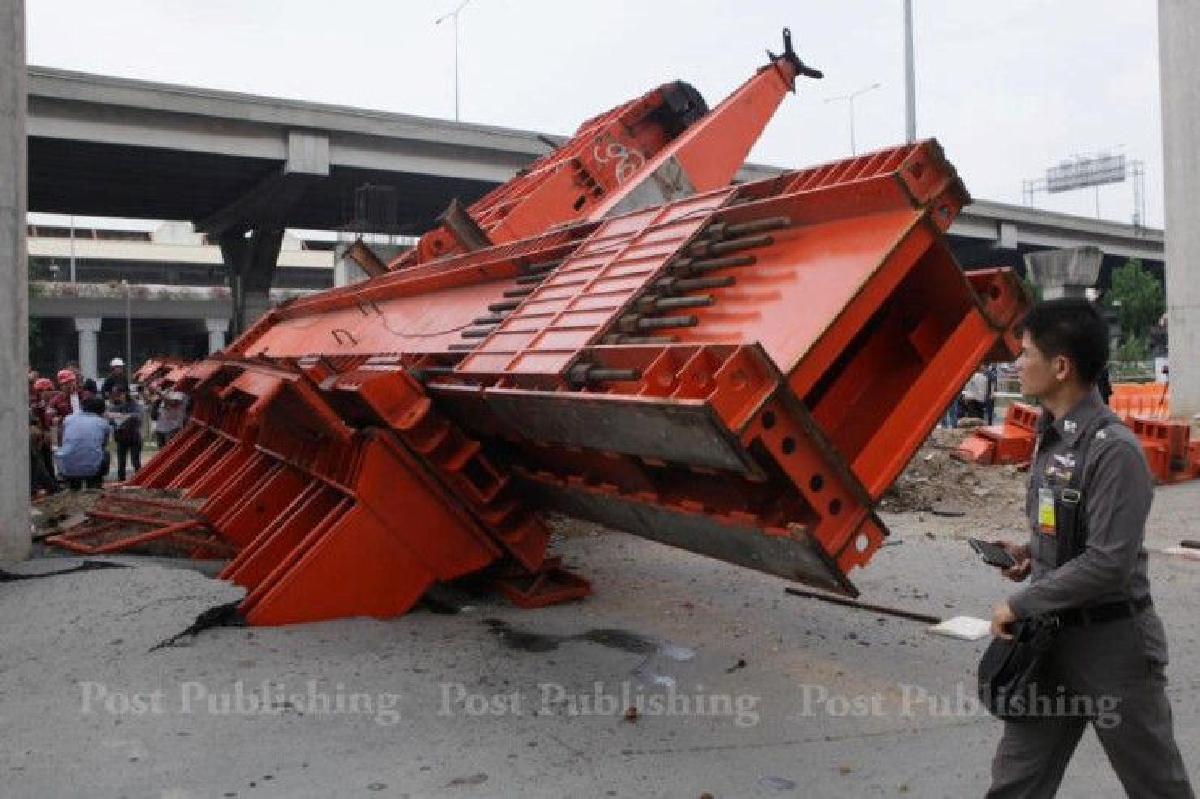 ชงแนวทางล้อมคอกหลังเหตุคานเหล็กรถไฟฟ้าหล่น ชงแนวทางล้อมคอกหลังเหตุคานเหล็กรถไฟฟ้าหล่น