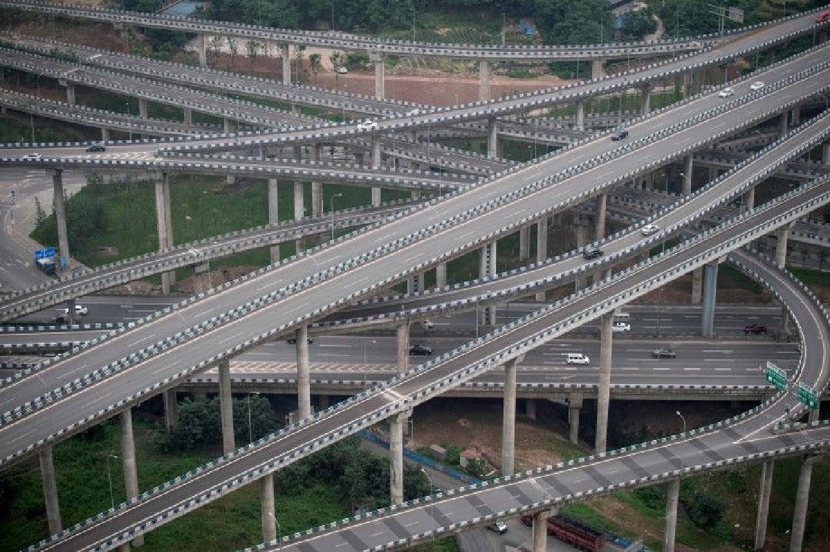 ฮือฮาทางข้ามแยกซ้อนสลับ5ชั้นในฉงชิ่ง ฮือฮาทางข้ามแยกซ้อนสลับ5ชั้นในฉงชิ่ง