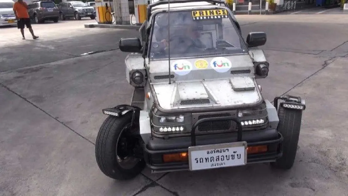 เจ้าของร้านแอร์หาดใหญ่เจ๋ง! นำเศษเหล็กมาสร้างรถยนต์