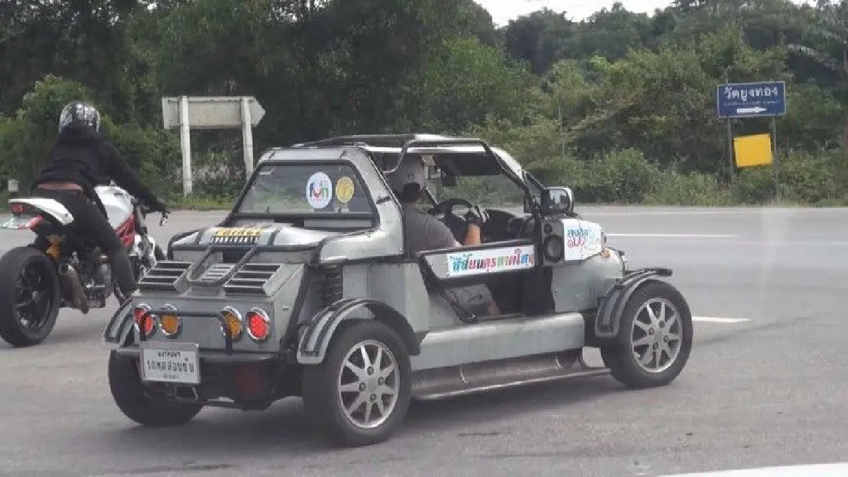 เจ้าของร้านแอร์หาดใหญ่เจ๋ง! นำเศษเหล็กมาสร้างรถยนต์