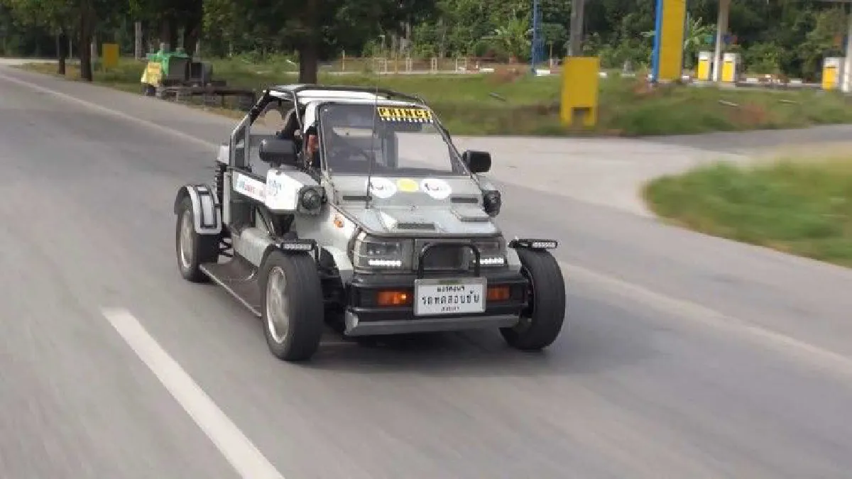 เจ้าของร้านแอร์หาดใหญ่เจ๋ง! นำเศษเหล็กมาสร้างรถยนต์