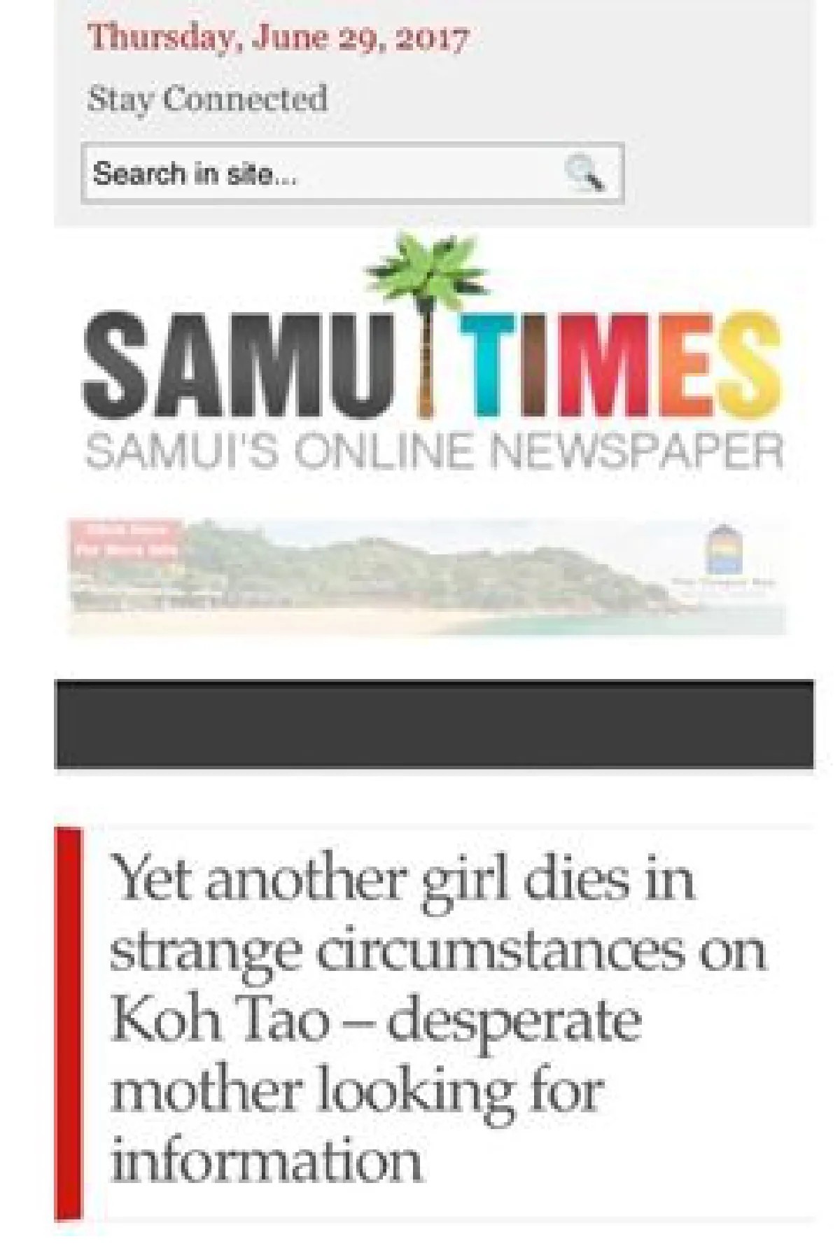 'Samui Times' to be sued for 'damaging reputation' of Koh Tao