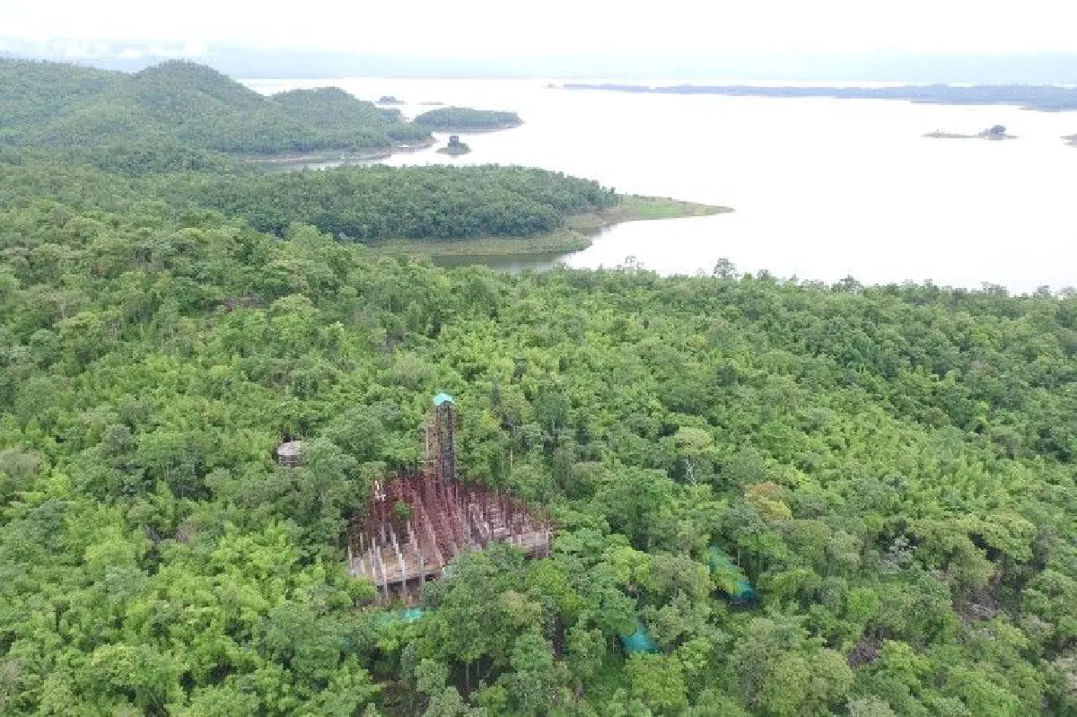อุทยานเข้าตรวจสำนักสงฆ์ในป่าเขื่อนศรีฯพบสร้างพระใหญ่โดยไม่ได้รับอนุญาต