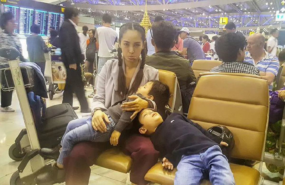 ภาพน่ารัก แพนเตอร์-พูม่า บินไปเยี่ยมคุณปู่-คุณย่าที่เดนมาร์ก