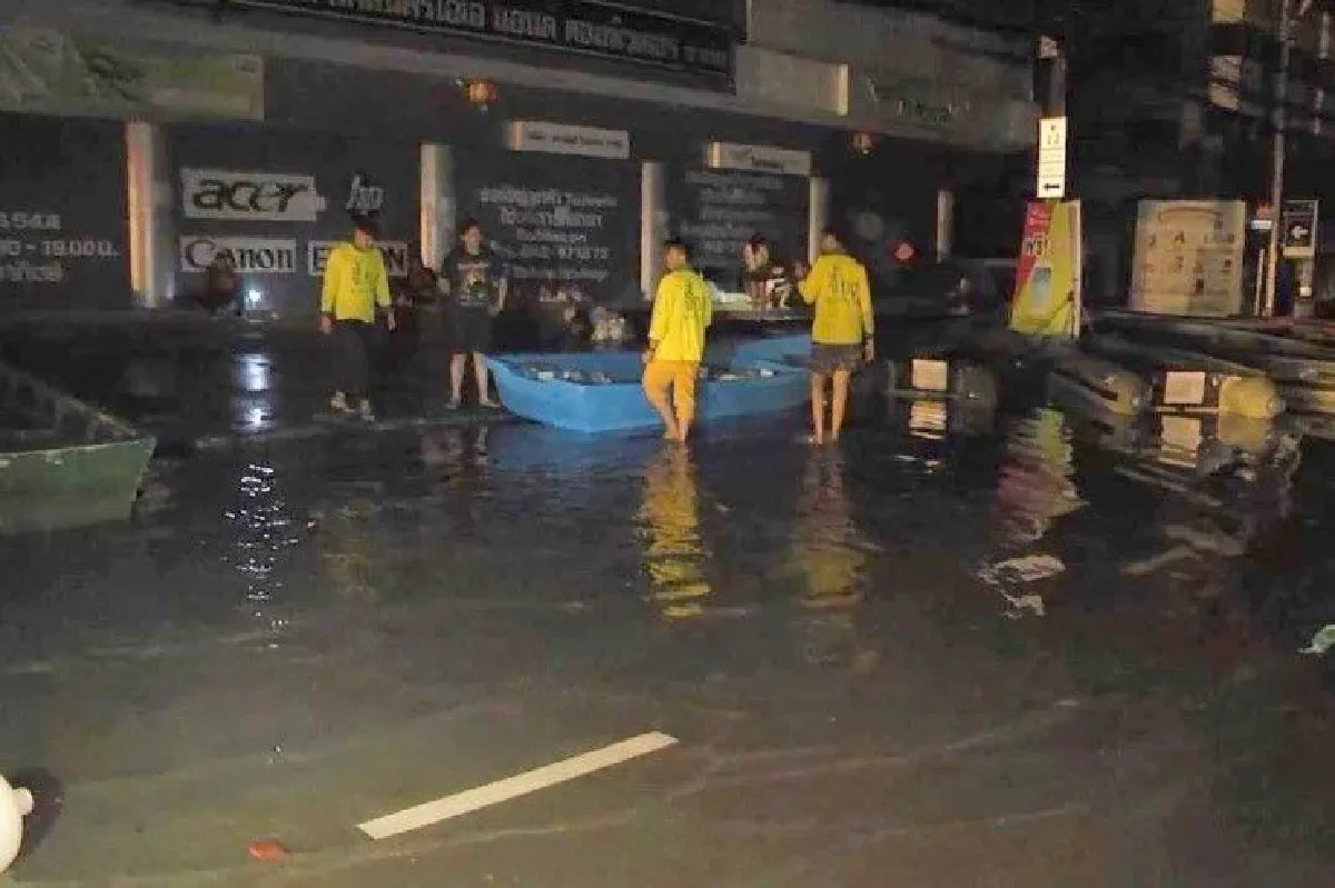 สกลนครมีฝนตกต่อเนื่อง น้ำท่วมยังทรงตัว