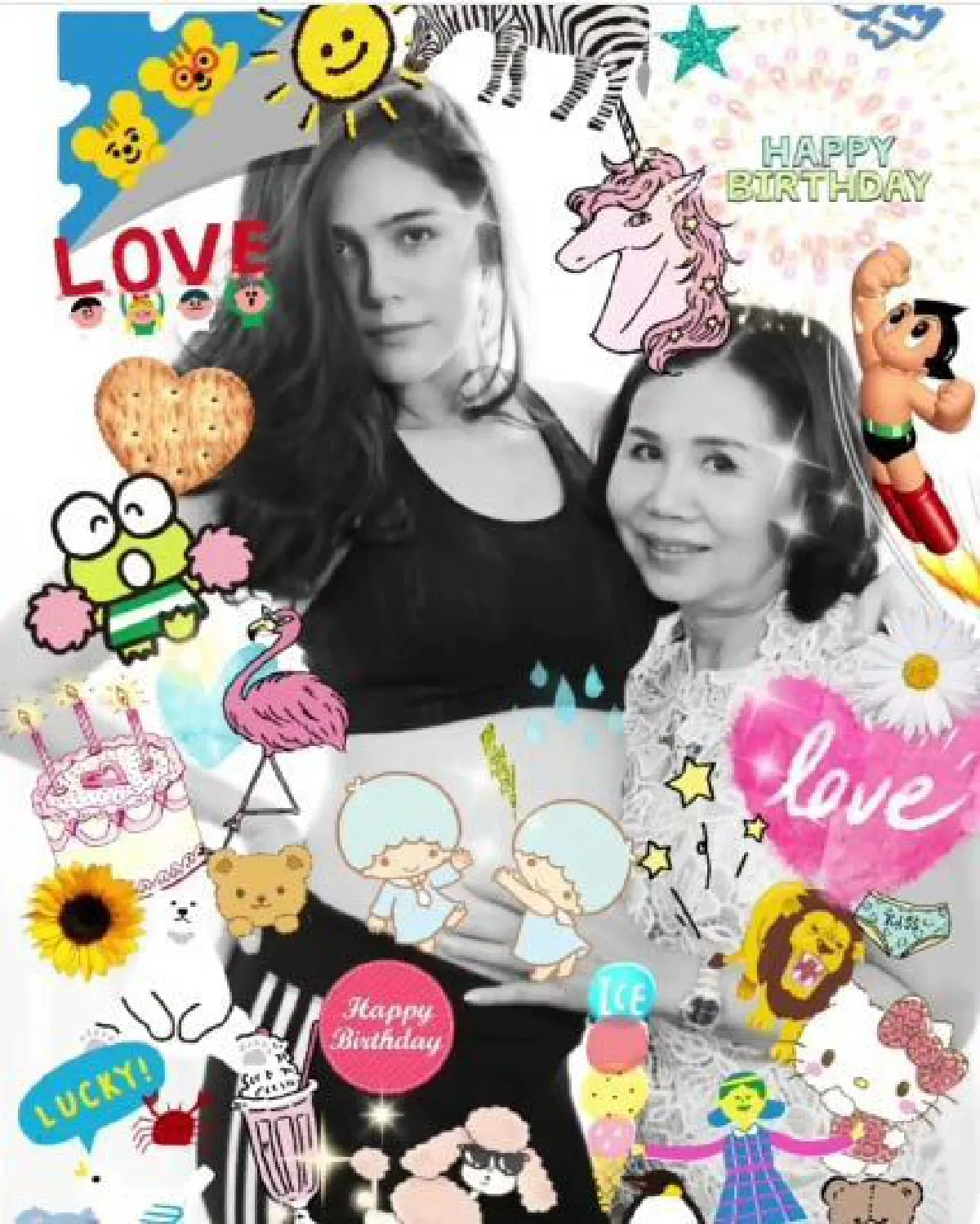 ชมพู่ จัดเค้กมังกรทองก้อนโต ฉลองวันเกิดให้คุณแม่และสามี