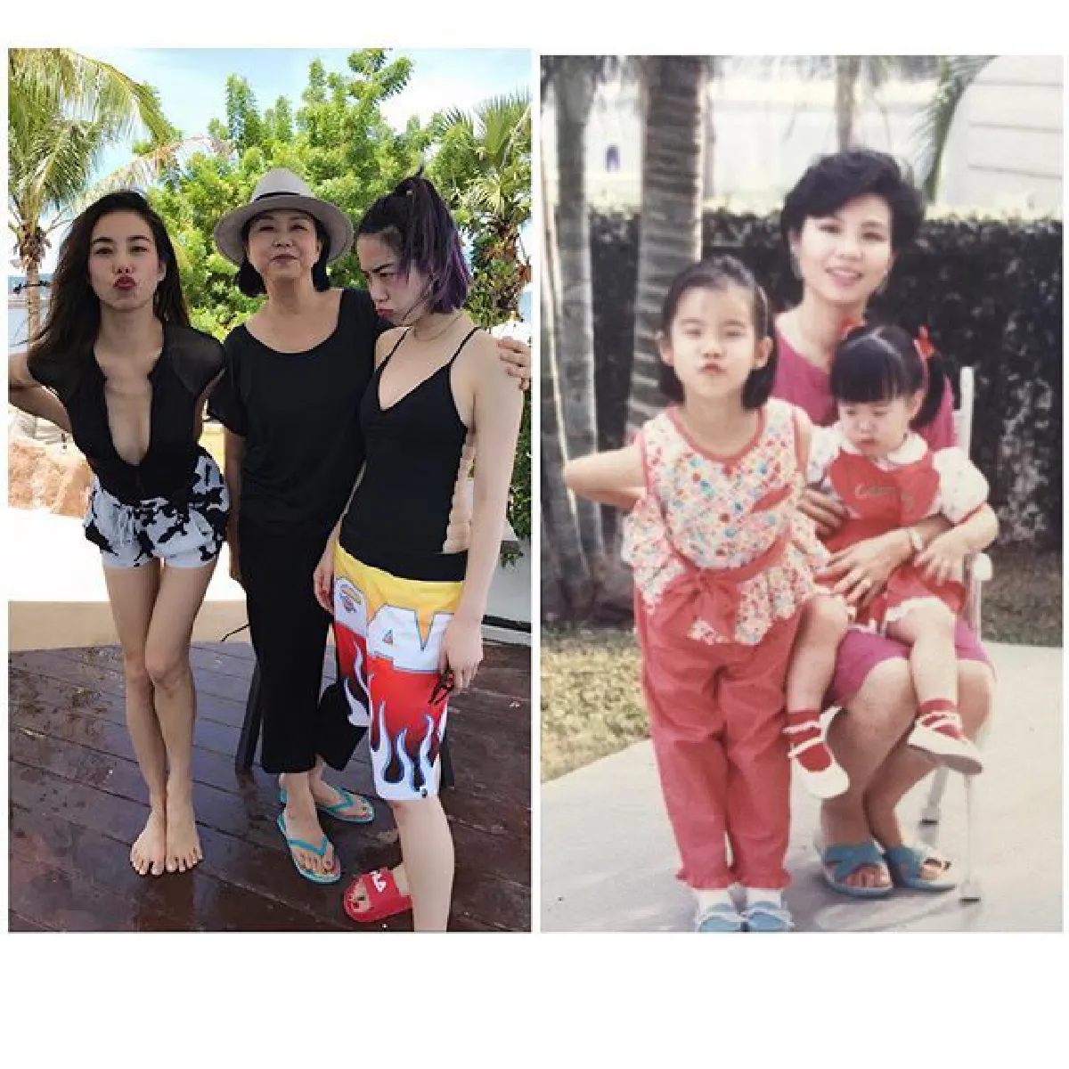 สองพี่น้องหมวยแซ่บ! คริส-พลอย หอวัง จัดทริปประชันสวยริมทะเล