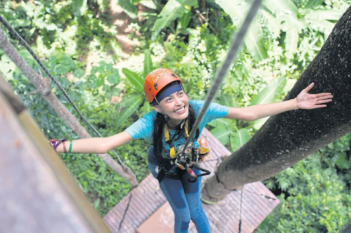 ห้อยโหนเป็นลิง กรี๊ดลั่นป่า ที่หนุมาน เวิลด์