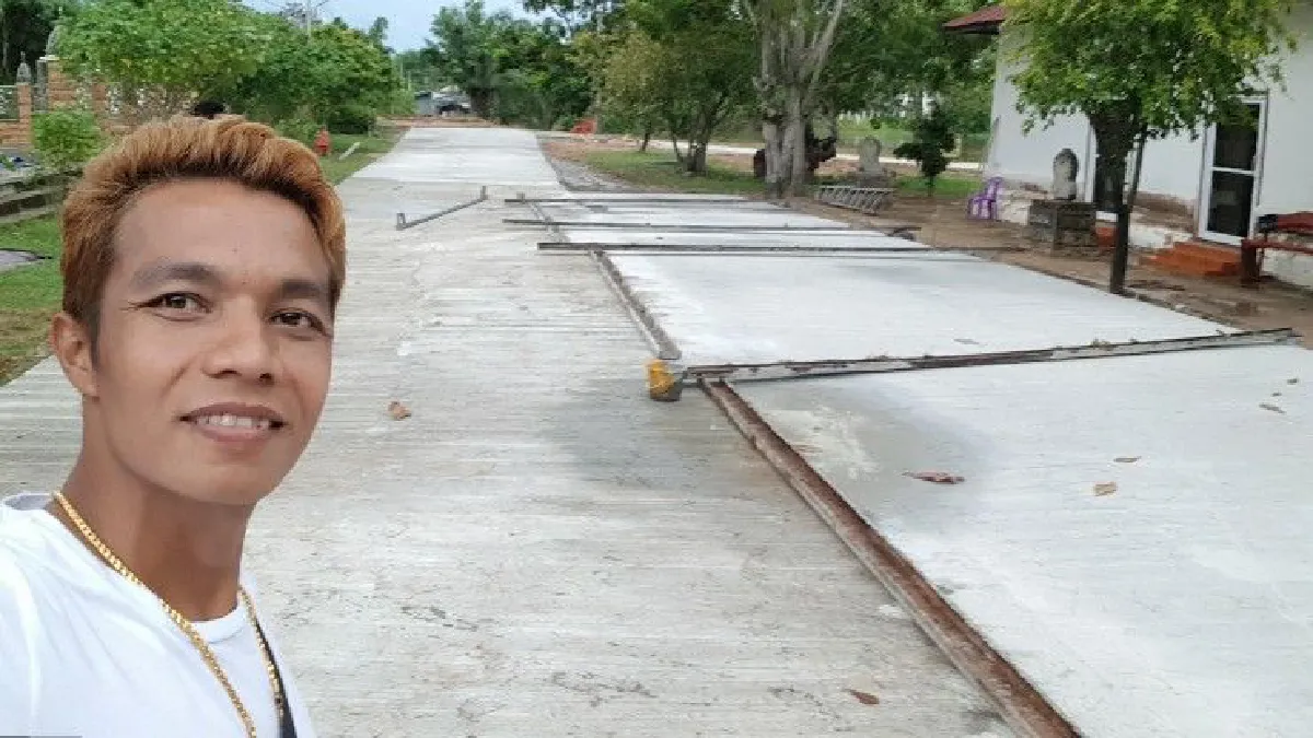 หนุ่มบริจาคเงิน 4 เเสนสร้างถนน บอกประเทศไทยจะมีถนนดีๆ ถ้าไม่โกงกิน
