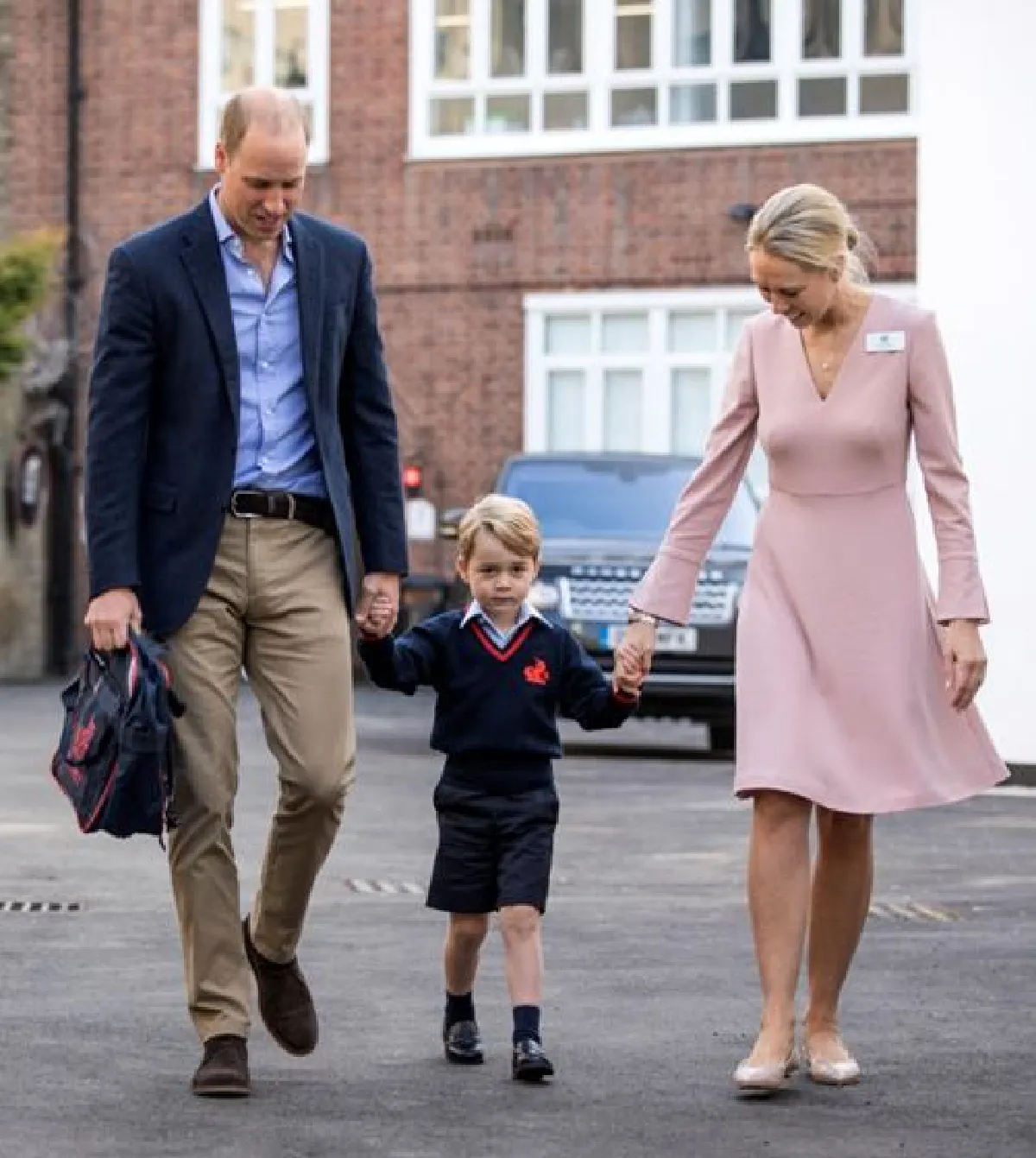 "Nervous" Prince George starts school