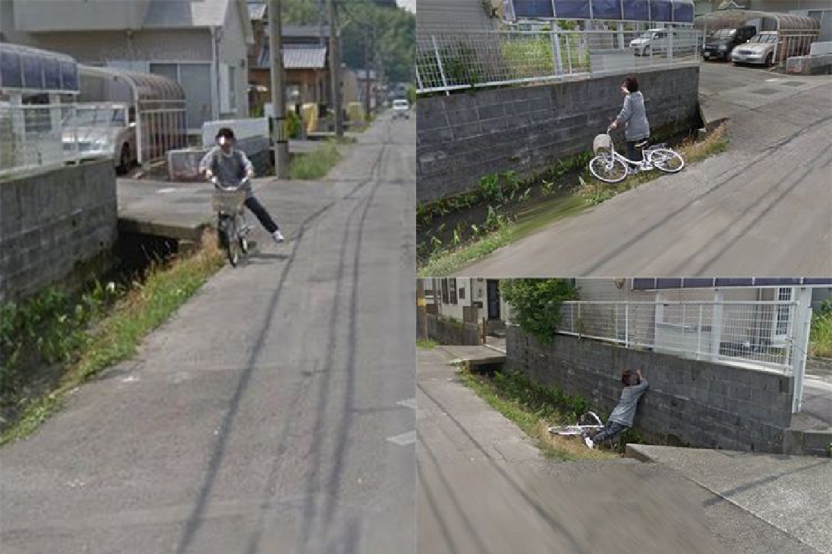 เมื่อ Google Street View จับภาพ ‘คุณป้าชาวญี่ปุ่นปั่นจักรยานตกร่องน้ำ’ เมื่อ Google Street View จับภาพ ‘คุณป้าชาวญี่ปุ่นปั่นจักรยานตกร่องน้ำ’