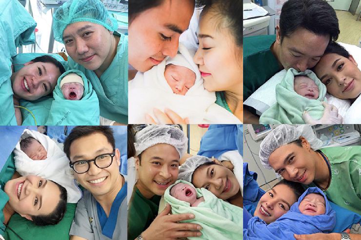 คลอดปุ๊บถ่ายปั๊บ...ช็อตประทับใจในห้องคลอดของพ่อแม่ซุปตาร์ คลอดปุ๊บถ่ายปั๊บ...ช็อตประทับใจในห้องคลอดของพ่อแม่ซุปตาร์