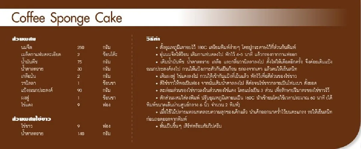 กาแฟดีที่บ้าน Super Soft Coffee Chiffon