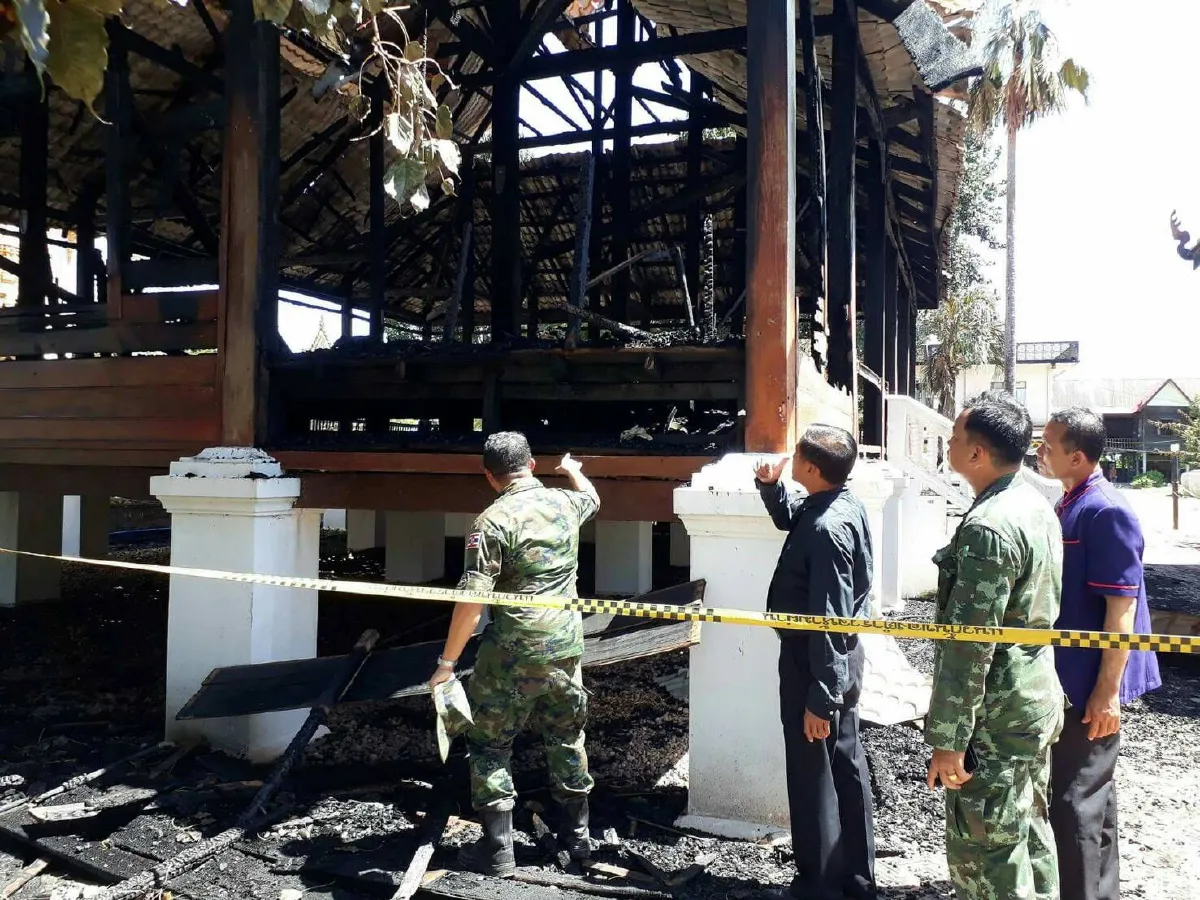 ไฟไหม้ศาลาวัดจิตกรรมฝาผนังโบราณสถานสำคัญวอด