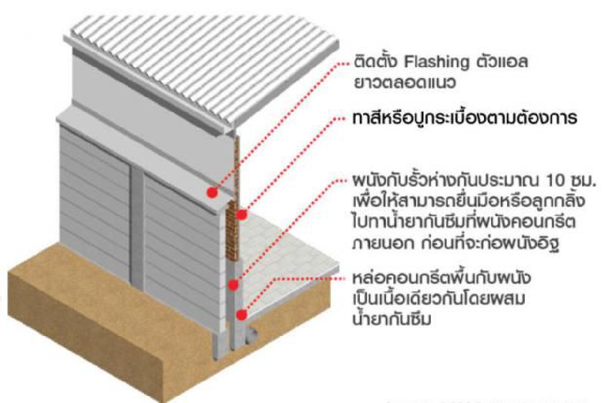 แก้ปัญหาเชื้อรา ความชื้นผนังรั้ว แก้ปัญหาเชื้อรา ความชื้นผนังรั้ว