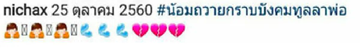 “ทูลกระหม่อมฯ” ทรงโพสต์ภาพ..."น้อมถวายกราบบังคมทูลลาพ่อ”