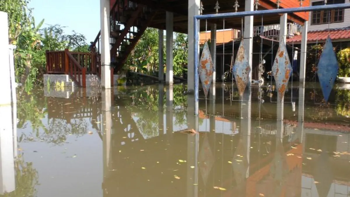 เขื่อนเจ้าพระยาลดปล่อยน้ำอ.สรรพยาท่วมลด20ซม.