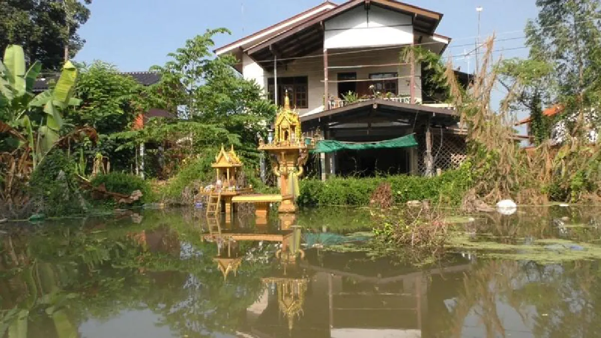 เขื่อนเจ้าพระยาลดปล่อยน้ำอ.สรรพยาท่วมลด20ซม.