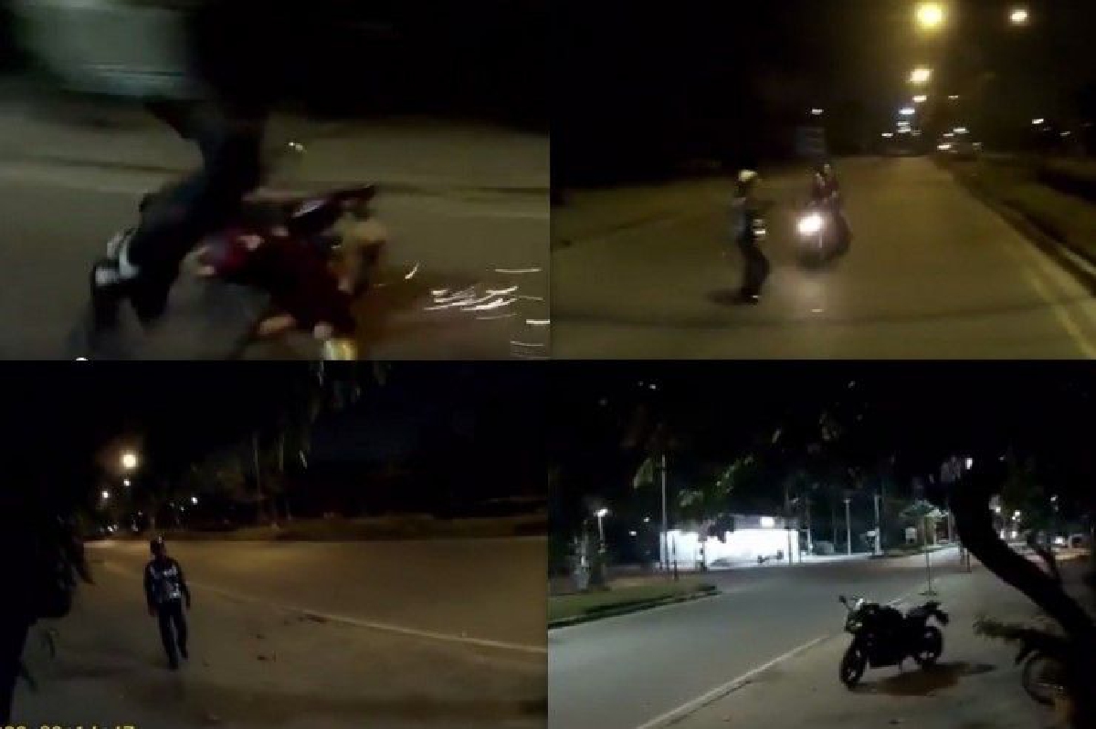 อุทาหรณ์! ตำรวจถูกรถมอไซค์ชนเพราะไปซุ่มจับ อุทาหรณ์! ตำรวจถูกรถมอไซค์ชนเพราะไปซุ่มจับ