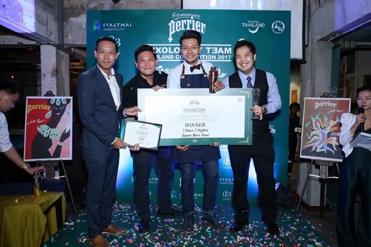 สิ้นสุดการรอคอย "เปอริเอ้" ประกาศผลผู้ชนะในรายการ  "Perrier Mixologist Team Thailand Competition 2017"  กับเครื่องดื่มสูตรพิเศษภายใต้แนวคิด "Essence of Thai"