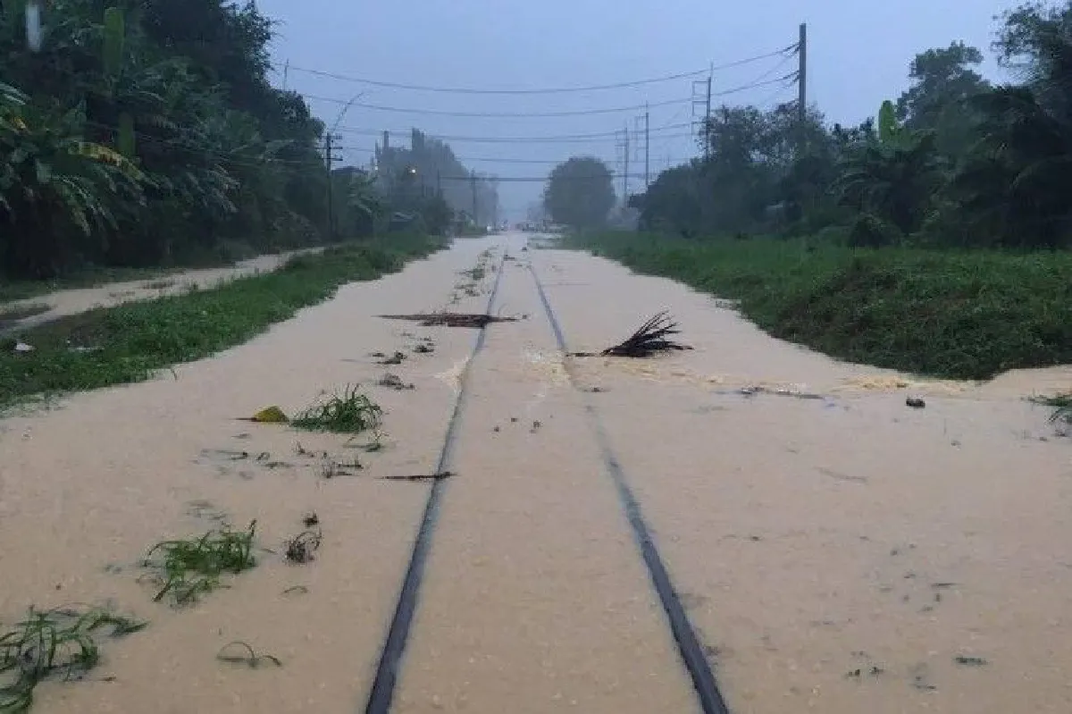 รฟท.เปิดเดินรถสถานีหาดใหญ่ - คลองแงะตามปกติแล้วหลังน้ำลด