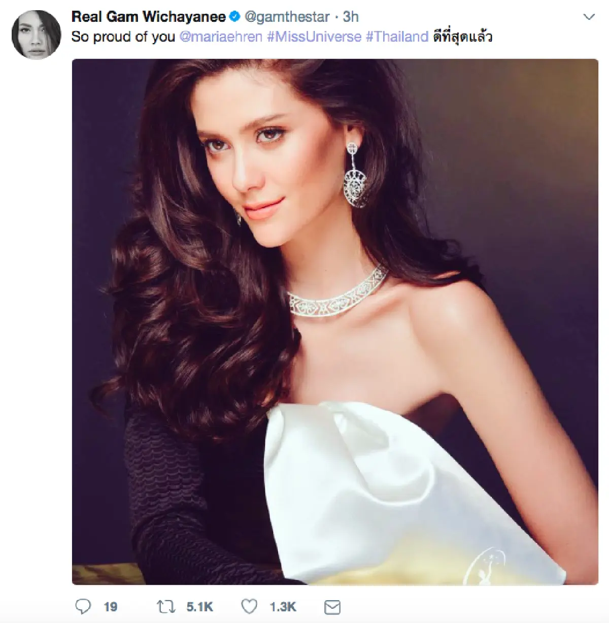 คนบันเทิงแห่ให้กำลังใจ "มารีญา" ทำดีที่สุดแล้วบนเวที Miss Universe 2017