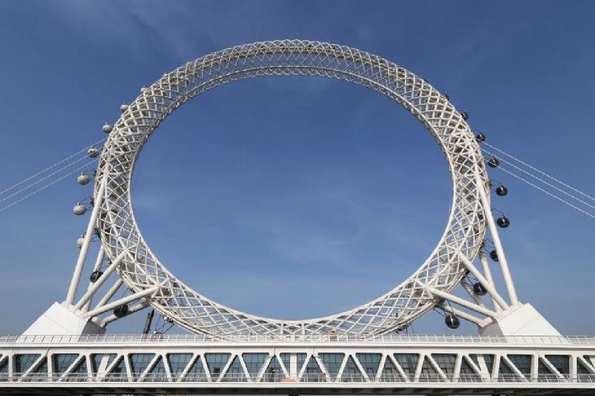 จีนสร้าง "ชิงช้าไร้แกน" ใหญ่สุดในโลก