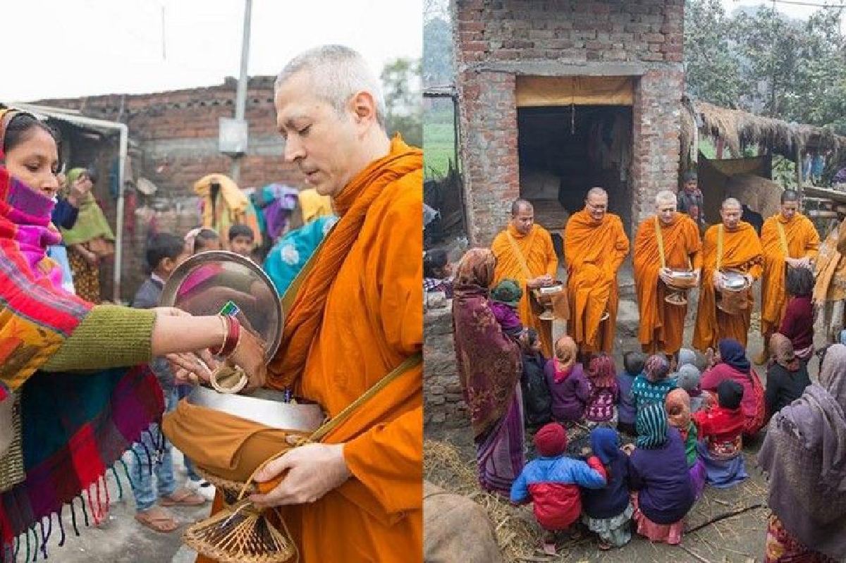 จิตใจสงบด้วยศรัทธา! พระแซม ยุรนันท์ ออกเดินเท้าบิณฑบาตชาวอินเดีย จิตใจสงบด้วยศรัทธา! พระแซม ยุรนันท์ ออกเดินเท้าบิณฑบาตชาวอินเดีย