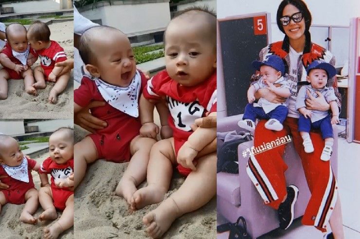 คลิปน่ารัก น้องสายฟ้า-พายุ นั่งเล่นบนทรายมันจะคึกๆหน่อย คลิปน่ารัก น้องสายฟ้า-พายุ นั่งเล่นบนทรายมันจะคึกๆหน่อย