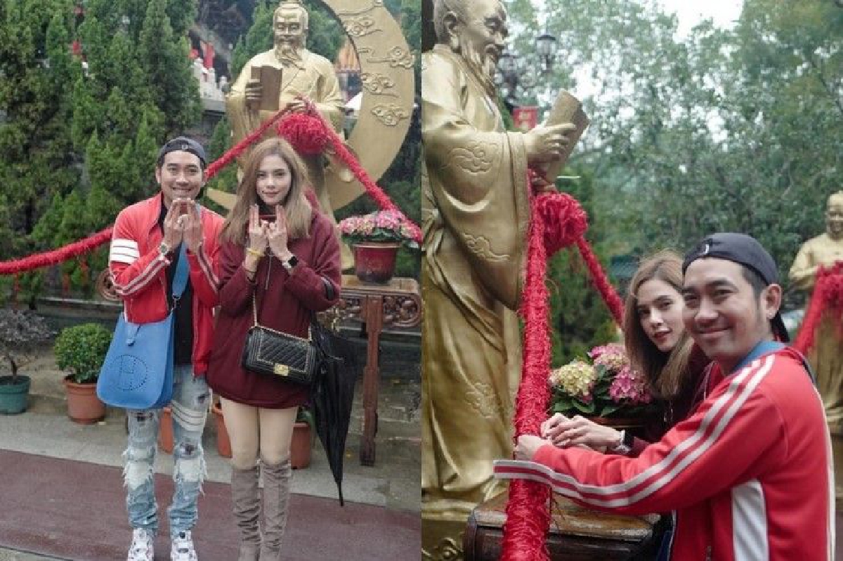 อุ้ม-บอล จัดทริปบินลัดฟ้า ผูกด้ายแดงเสริมดวงความรักที่ฮ่องกง อุ้ม-บอล จัดทริปบินลัดฟ้า ผูกด้ายแดงเสริมดวงความรักที่ฮ่องกง