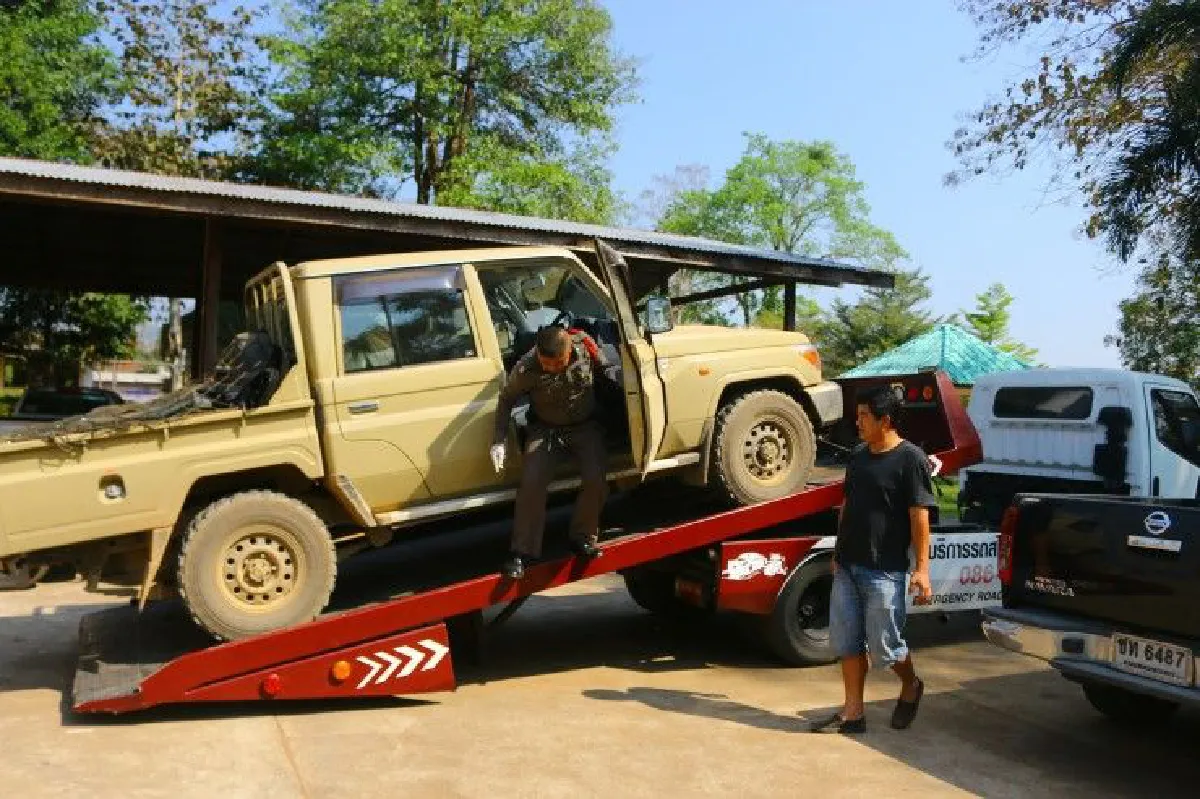 ตร.ทองผาภูมิส่งรถ"เปรมชัย"เข้าตรวจสอบที่สำนักงานพิสูจน์หลักฐานแล้ว
